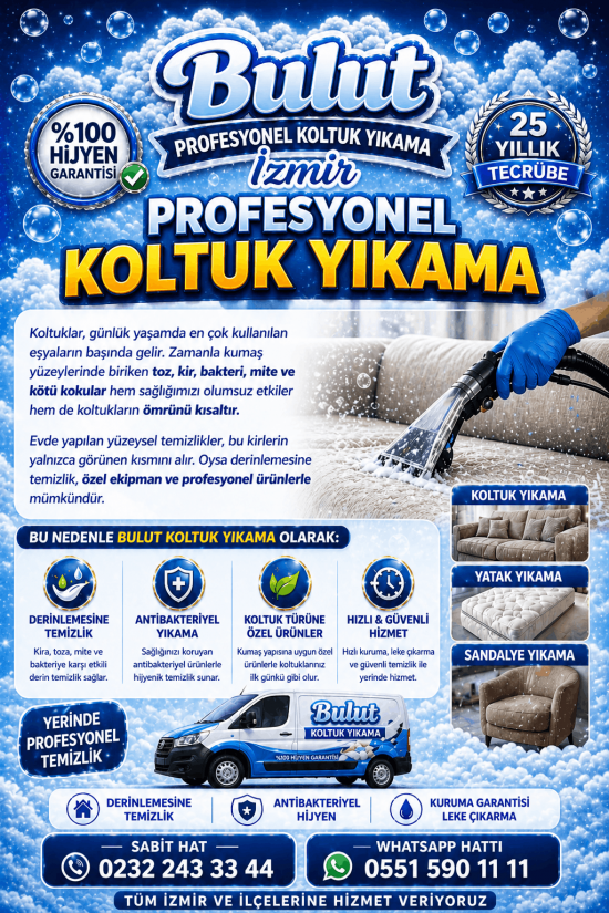 Koltuk yıkama izmir