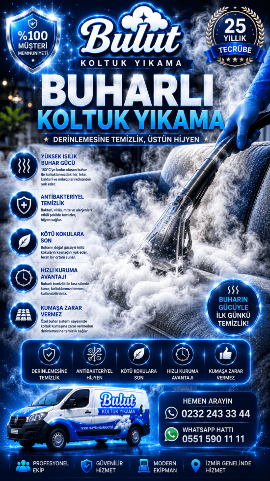 İzmir buharlı koltuk yıkama