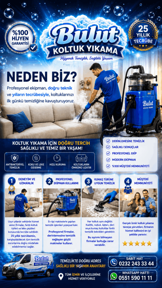 İzmir koltuk temizleme