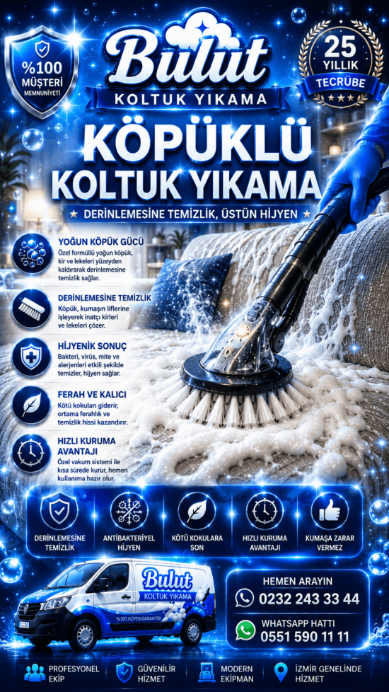 İzmir köpüklü koltuk yıkama