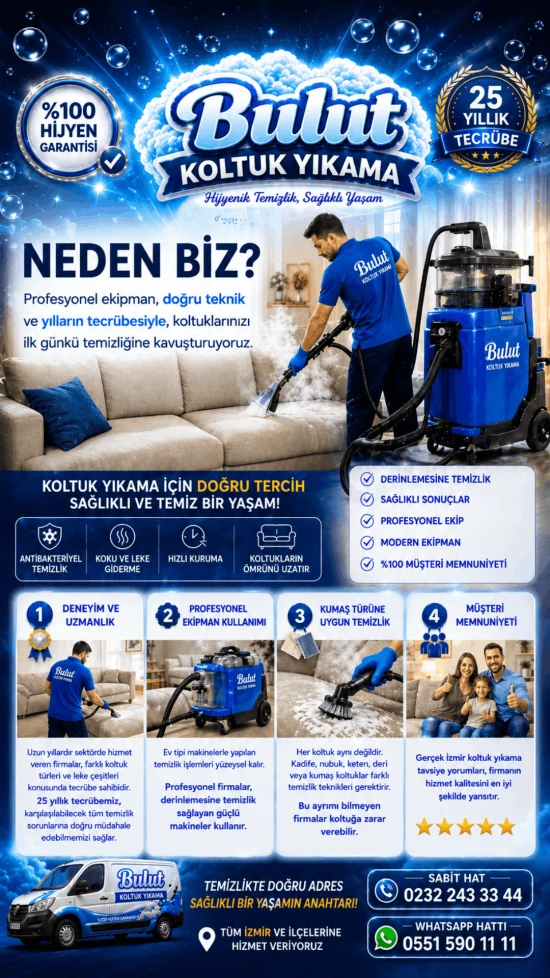 İzmir koltuk temizleme