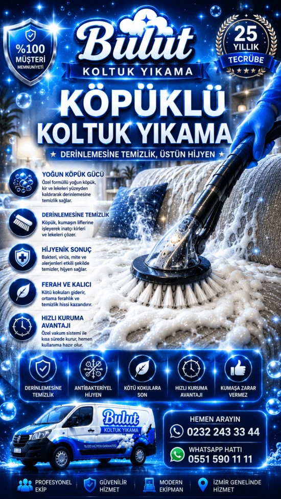 İzmir köpüklü koltuk yıkama