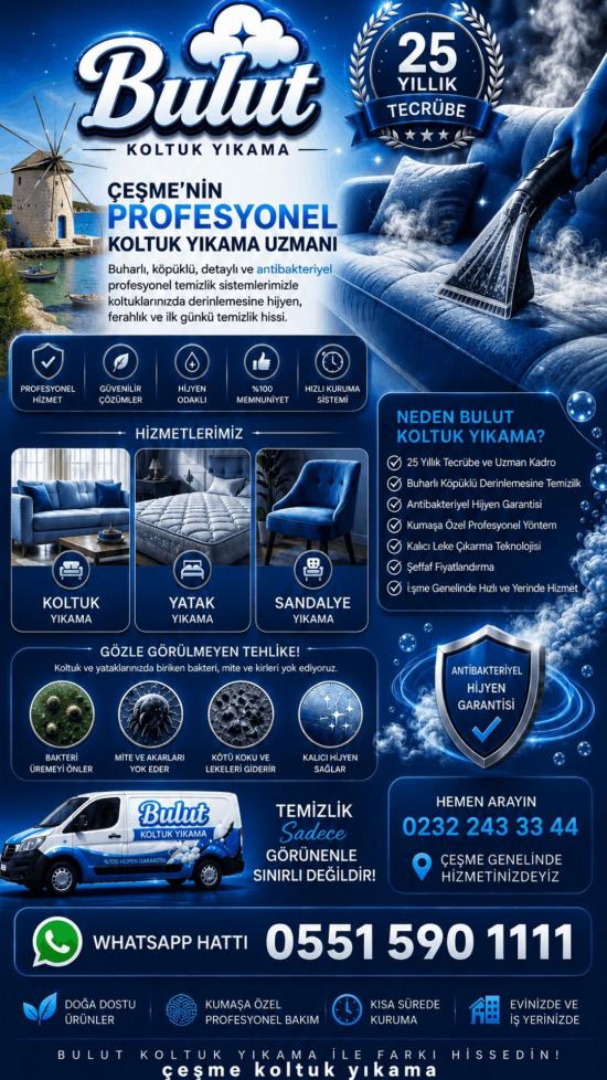 Çeşme koltuk yıkama