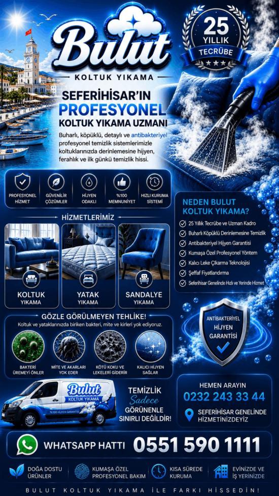 Seferhisar koltuk yıkama