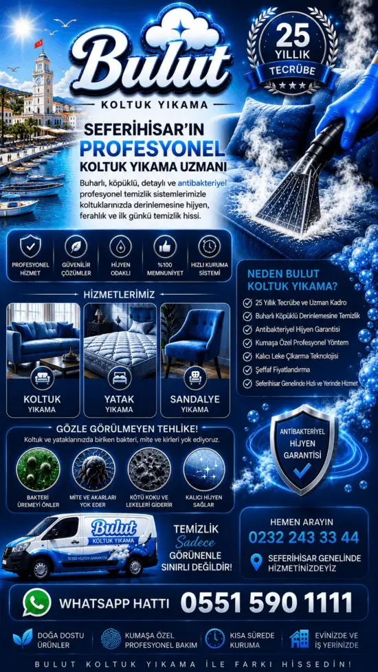 Seferhisar koltuk yıkama